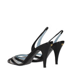 Schwarze Leder Pumps mit hohem Absatz