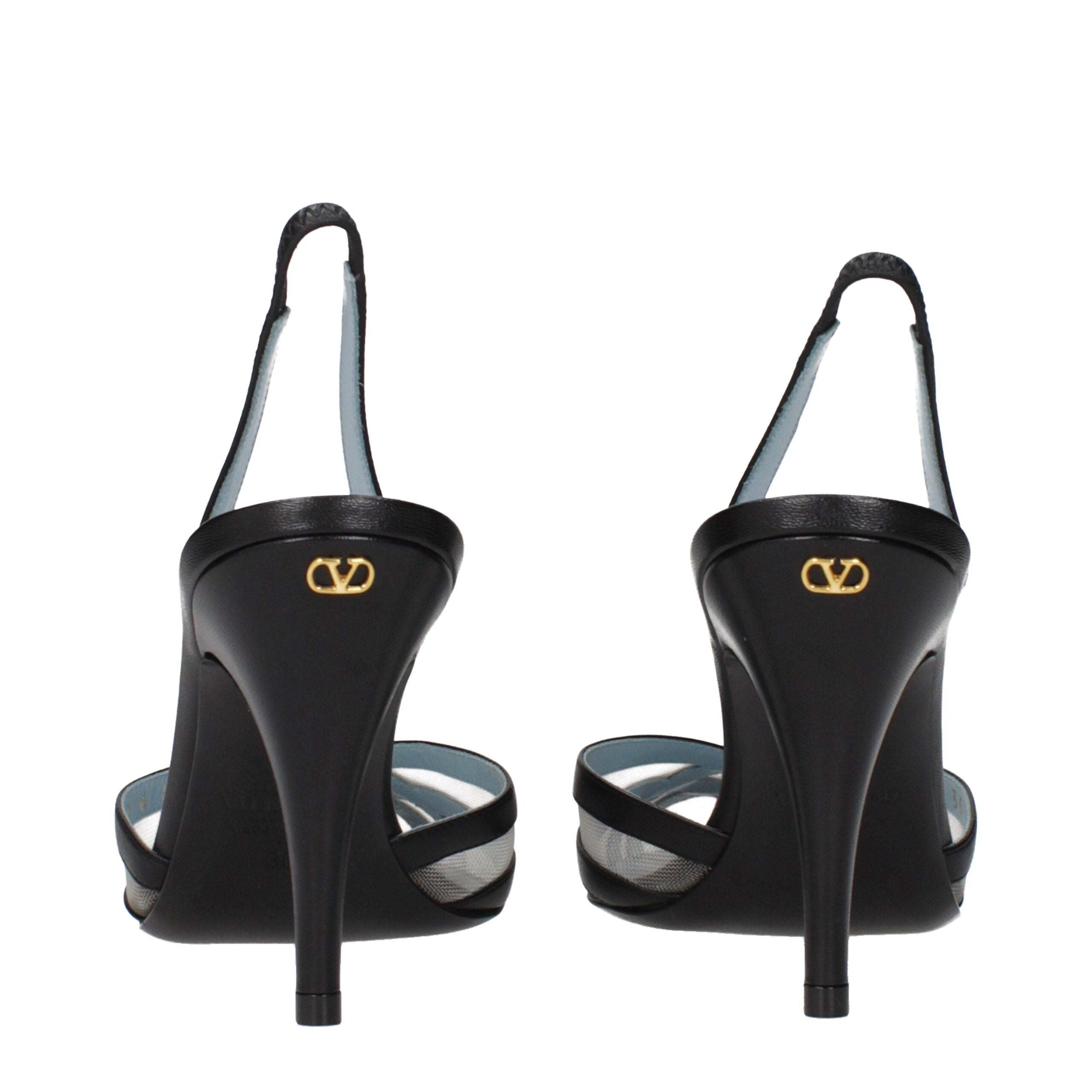 Schwarze Leder Pumps mit hohem Absatz