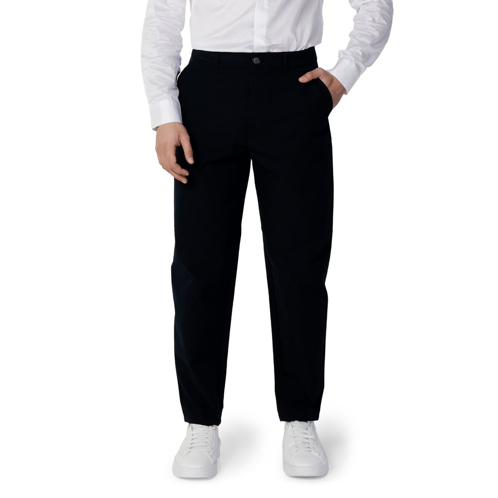 Blaue Baumwoll-Freizeithose