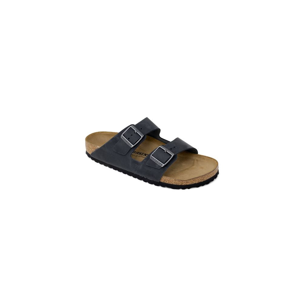 Schwarze Kunstleder-Slipper