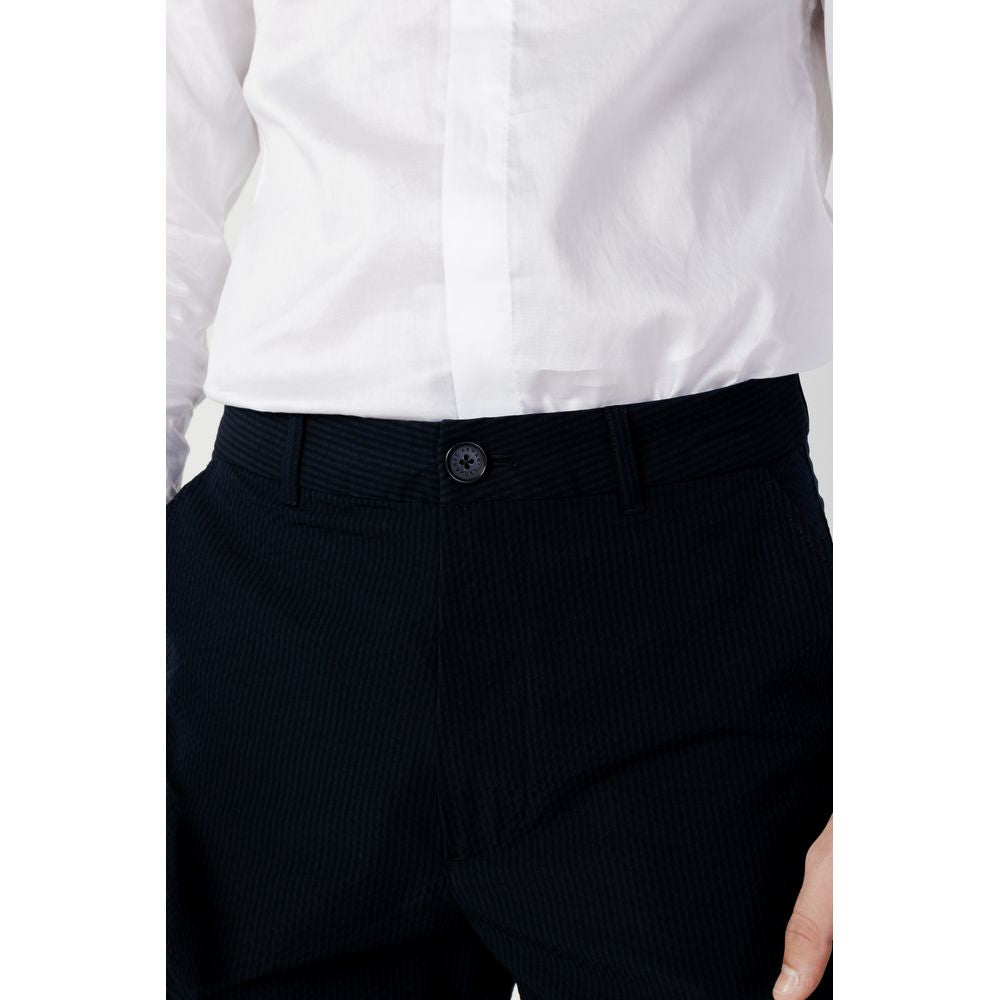 Blaue Baumwoll-Freizeithose