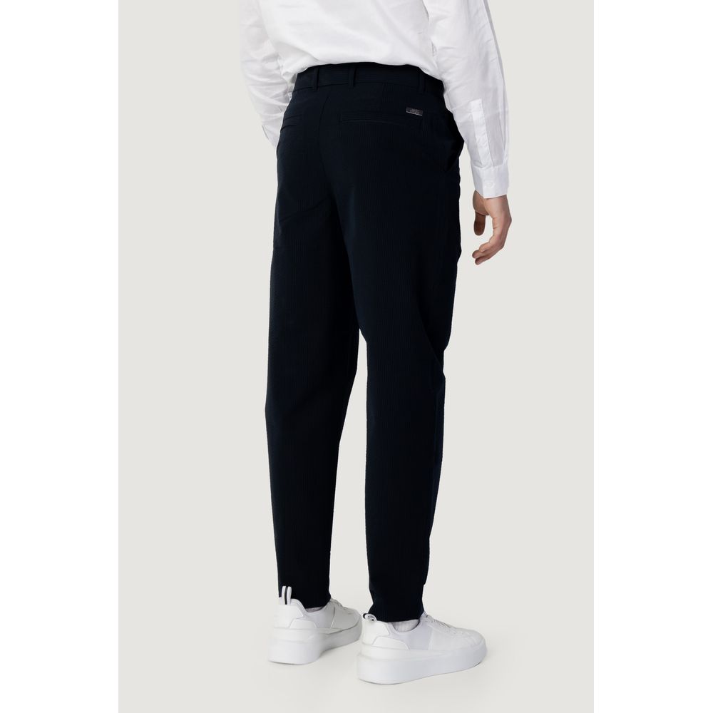 Blaue Baumwoll-Freizeithose