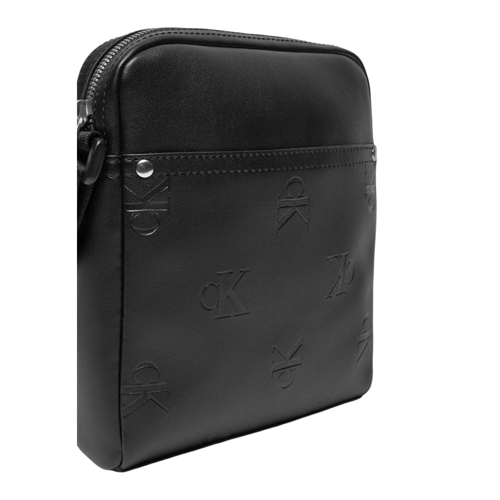 Schwarze Polyethylen-Messenger-Tasche