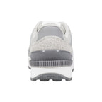 Graue Wildleder-Sneaker im Athletic-Look