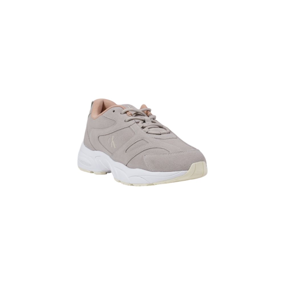 Graue Kunstleder Sneaker