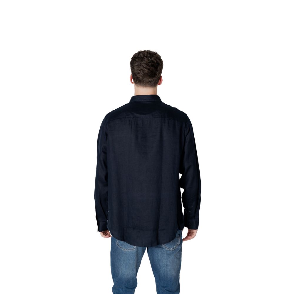 Blaues Leinenhemd