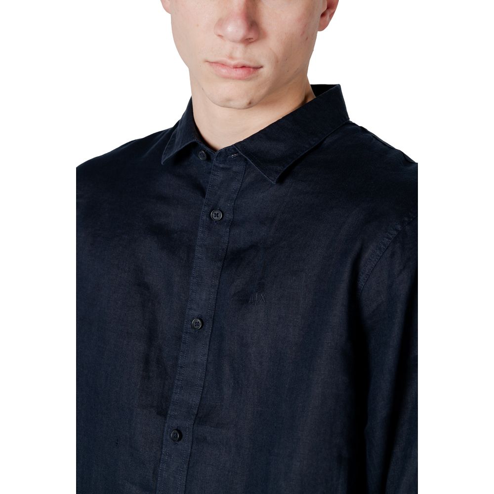 Blaues Leinenhemd