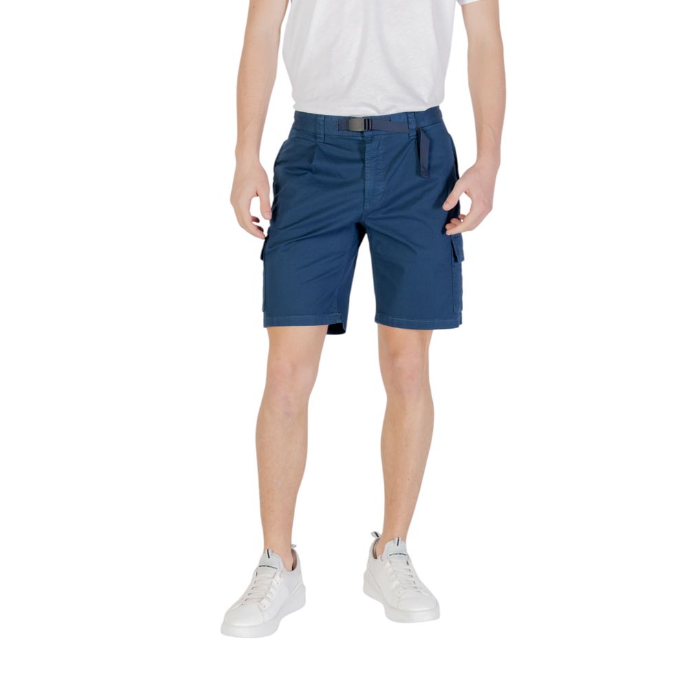 Blaue Baumwoll-Bermudashorts