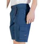 Blaue Baumwoll-Bermudashorts