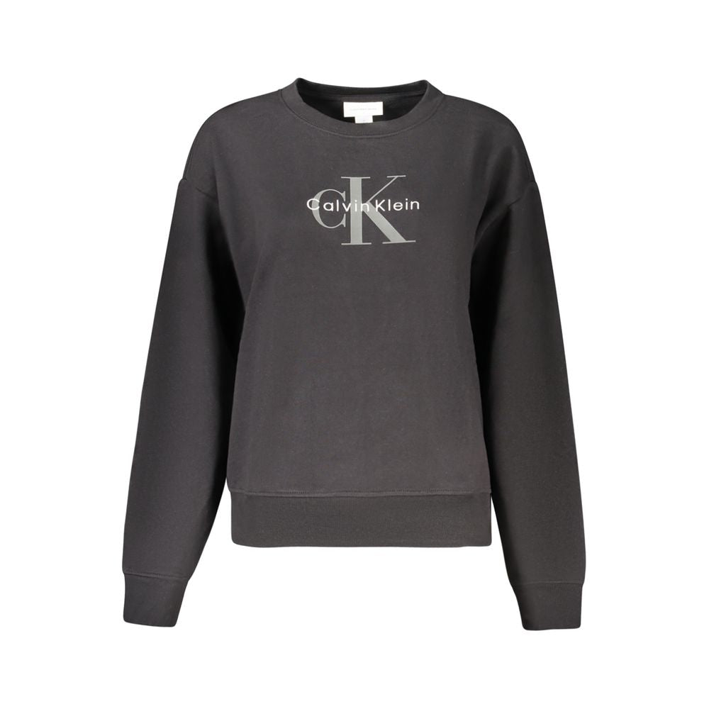 Schwarzer Baumwoll-Sweatshirt