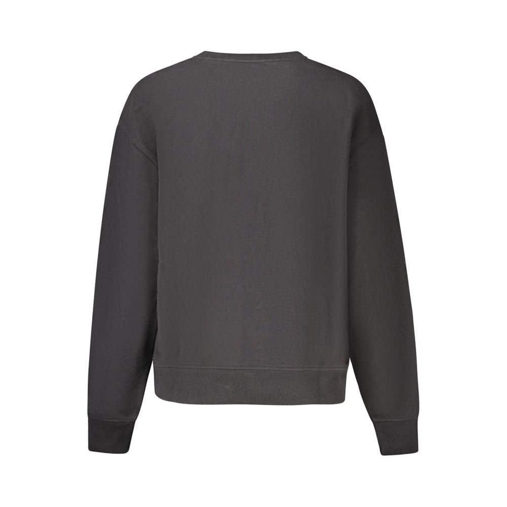 Schwarzer Baumwoll-Sweatshirt