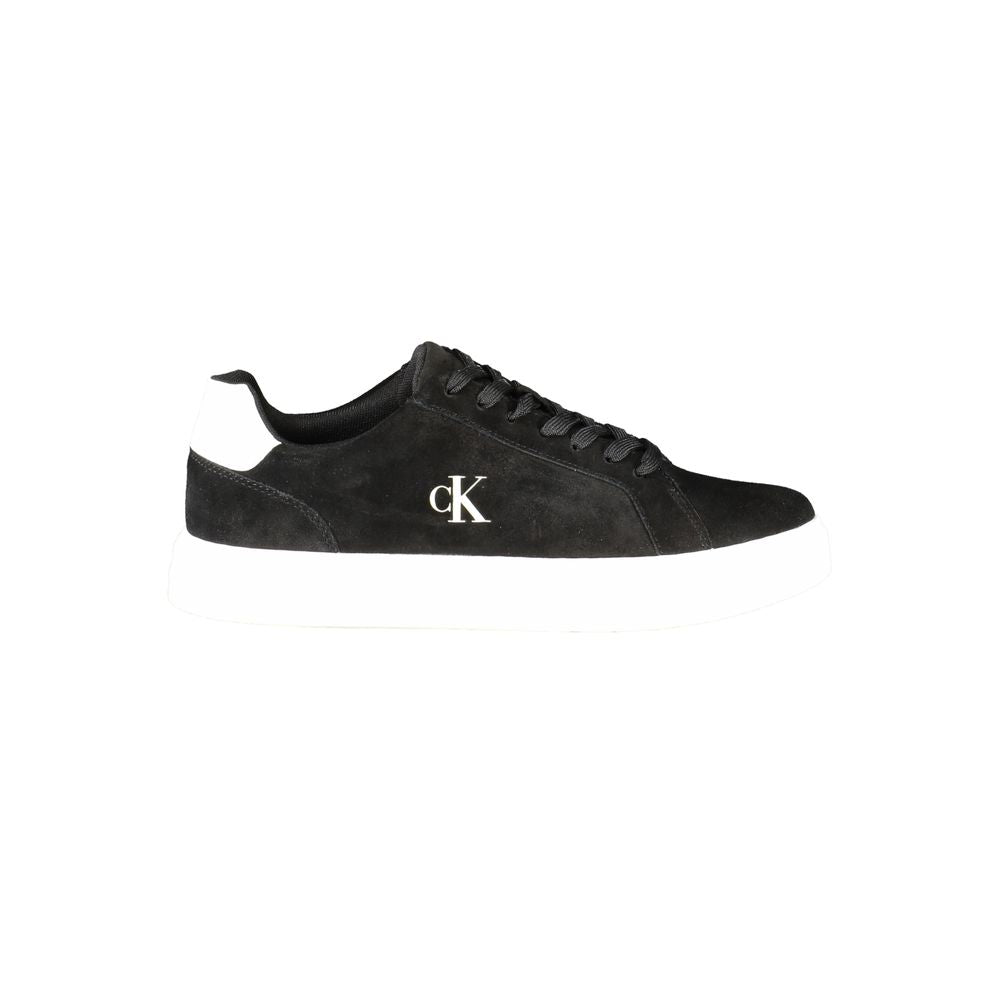 Schwarzes Leder Herren Sneaker