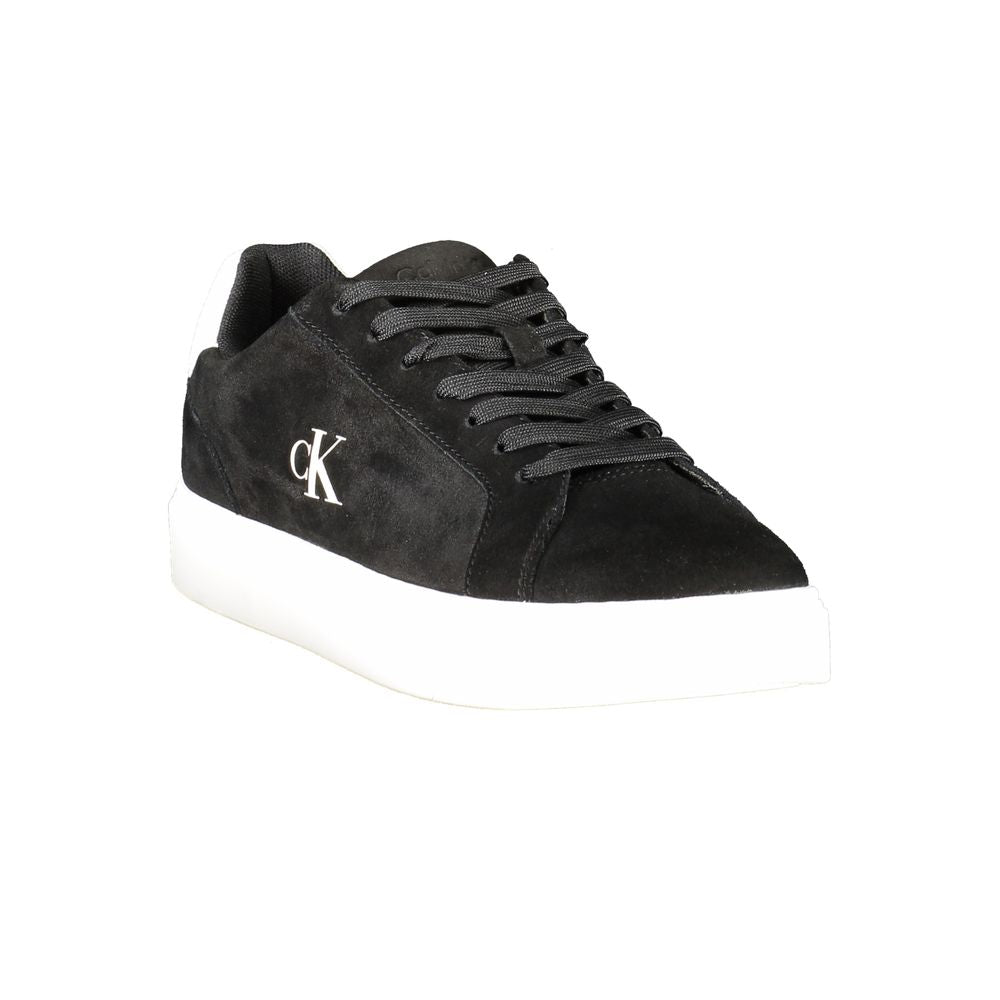 Schwarzes Leder Herren Sneaker