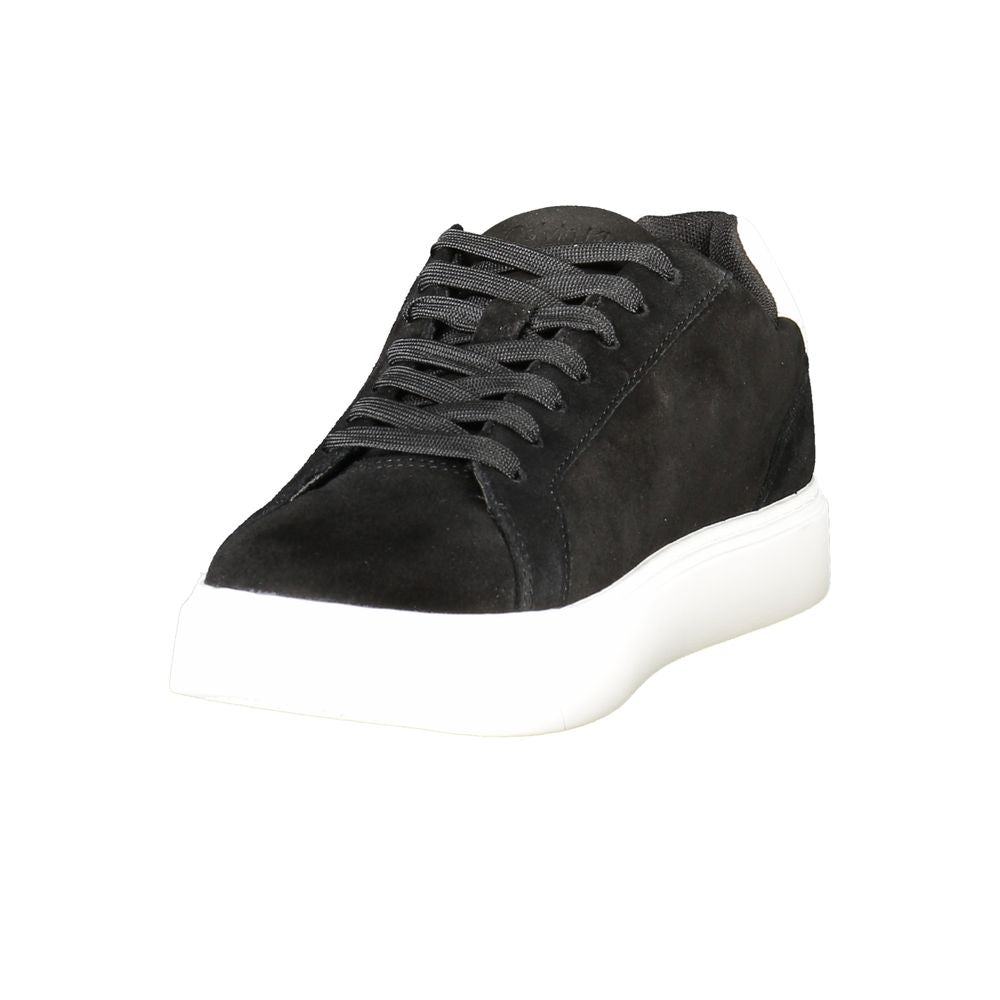 Schwarzes Leder Herren Sneaker