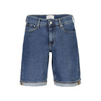 Blaue Baumwollshorts
