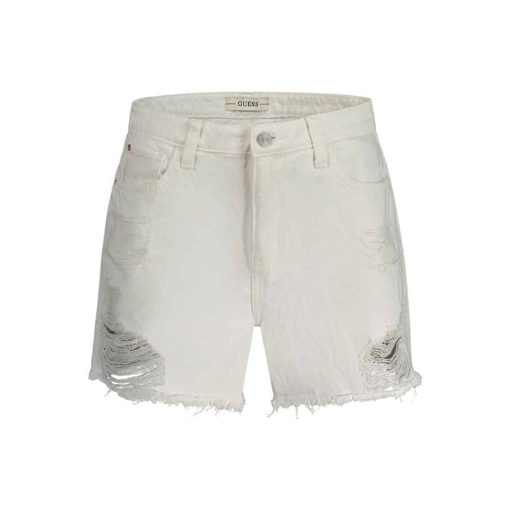 Weiße Baumwollshorts