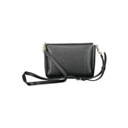 Schwarze Schultertasche aus Polyurethan für Damen