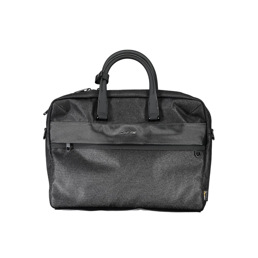Schwarze Polyester Handtasche