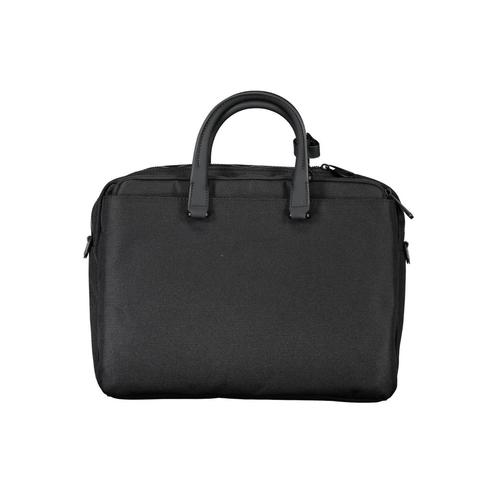 Schwarze Polyester Handtasche