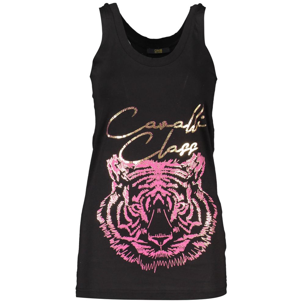 Schwarzes Baumwoll-Tanktop für Damen