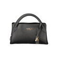 Schwarze Damen-Handtasche aus Polyurethan