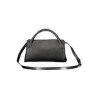 Schwarze Damen-Handtasche aus Polyurethan