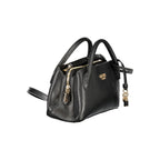 Schwarze Damen-Handtasche aus Polyurethan