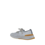 Graue Sneaker aus Baumwolle im Athletic-Stil