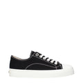 Schwarze Stoff-Sneaker mit niedrigem Schaft