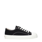 Schwarze Stoff-Sneaker mit niedrigem Schaft