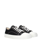 Schwarze Stoff-Sneaker mit niedrigem Schaft