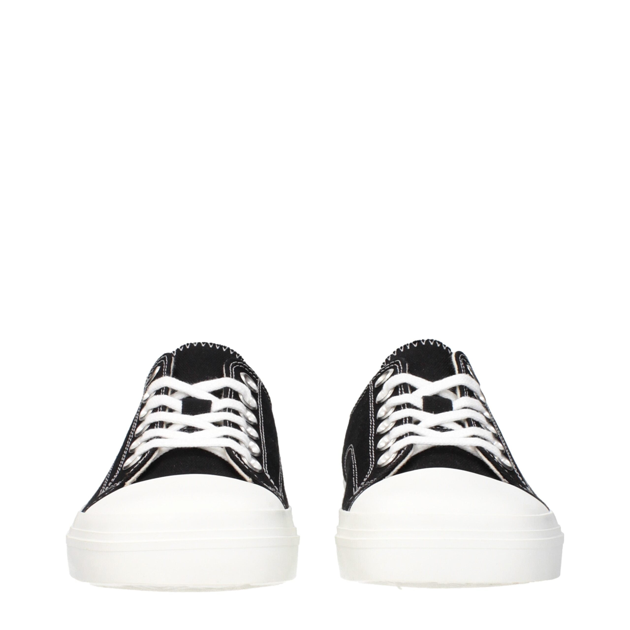 Schwarze Stoff-Sneaker mit niedrigem Schaft