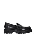 Schwarze Leder Loafer zum Hineinschlüpfen