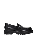 Schwarze Leder Loafer zum Hineinschlüpfen