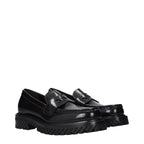 Schwarze Leder Loafer zum Hineinschlüpfen