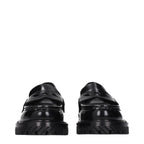 Schwarze Leder Loafer zum Hineinschlüpfen