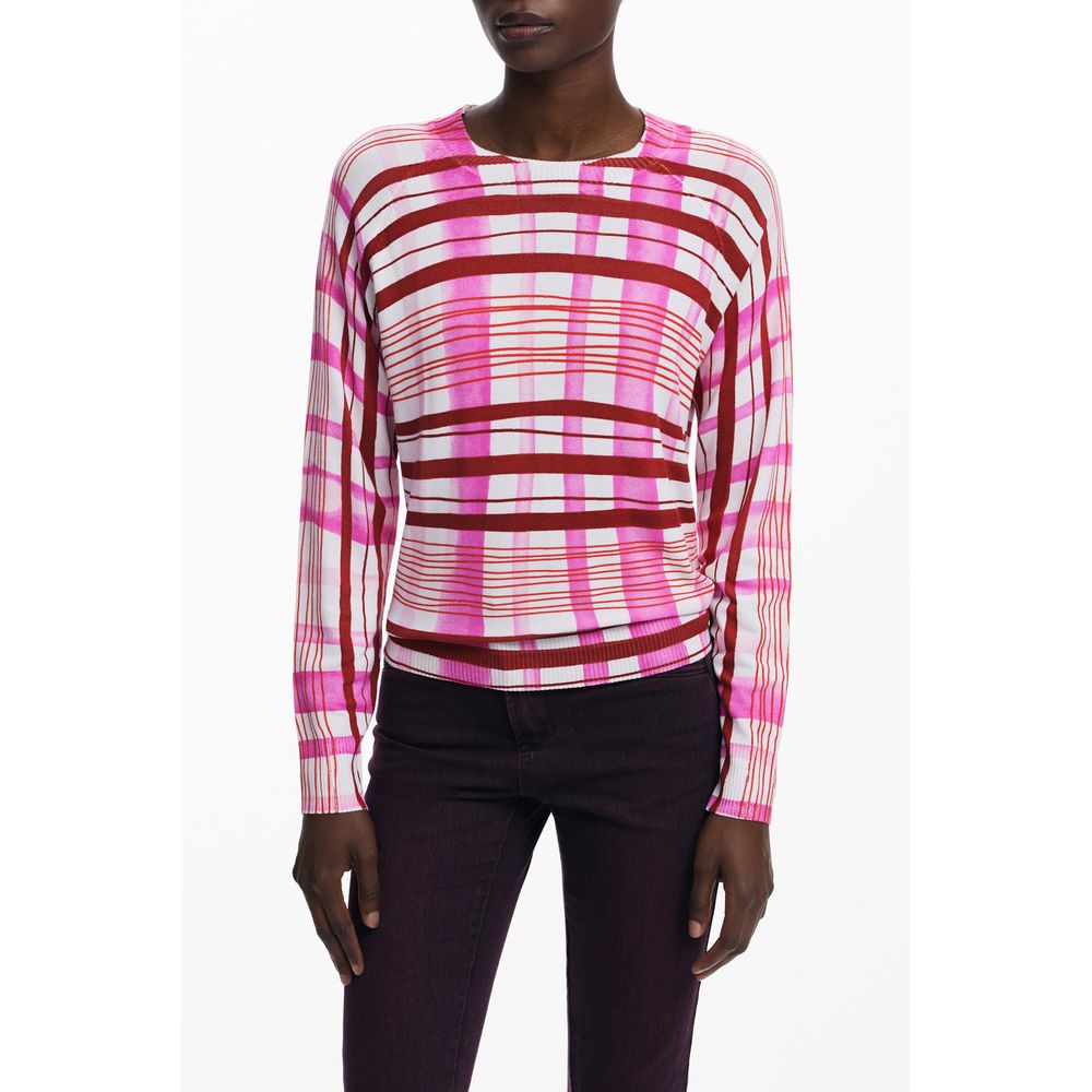 Rosa Viskose Damen Pullover