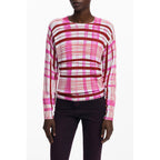 Rosa Viskose Damen Pullover
