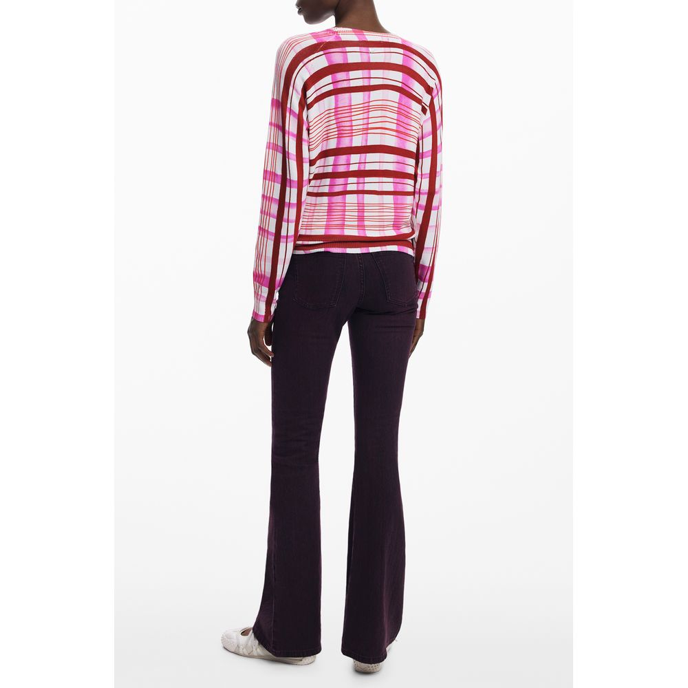 Rosa Viskose Damen Pullover