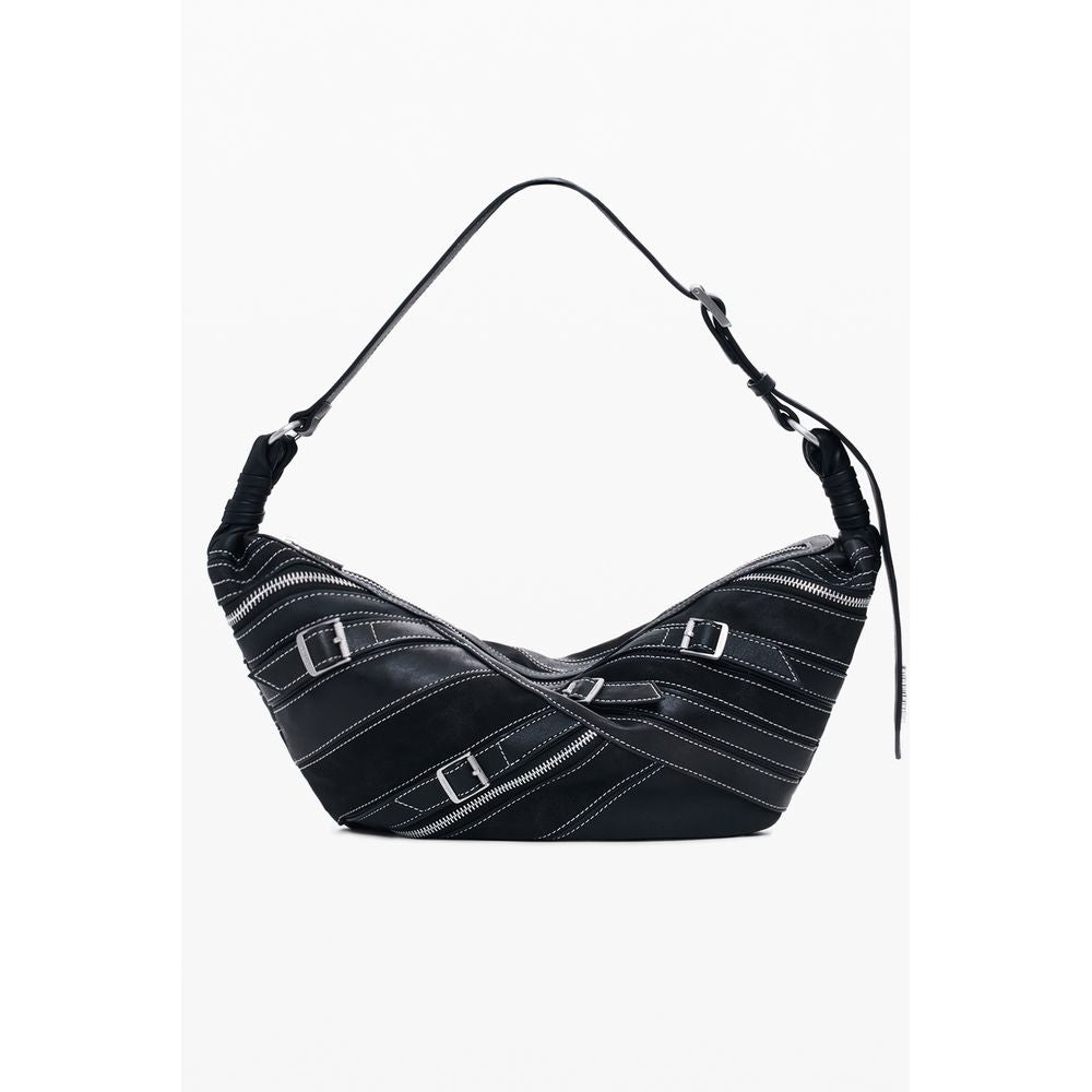 Schwarze Handtasche aus Polyethylen