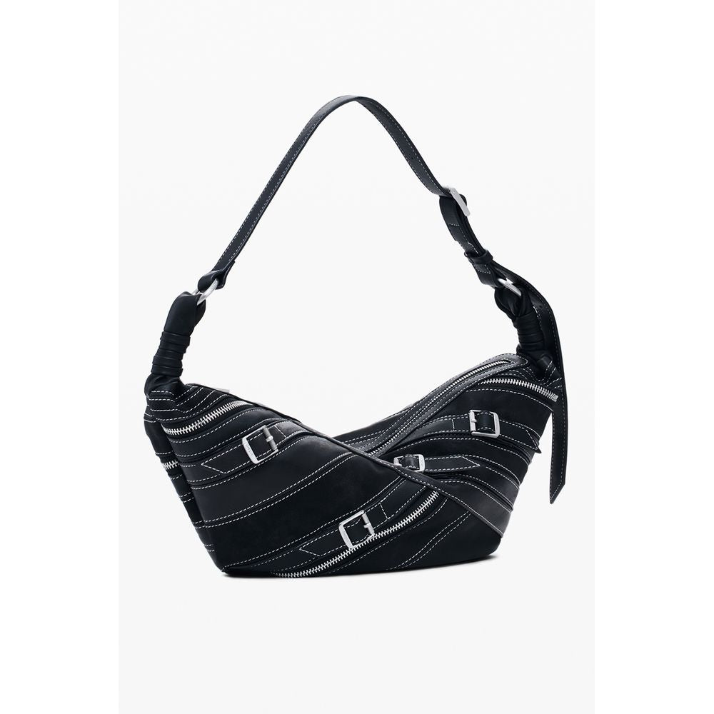 Schwarze Handtasche aus Polyethylen