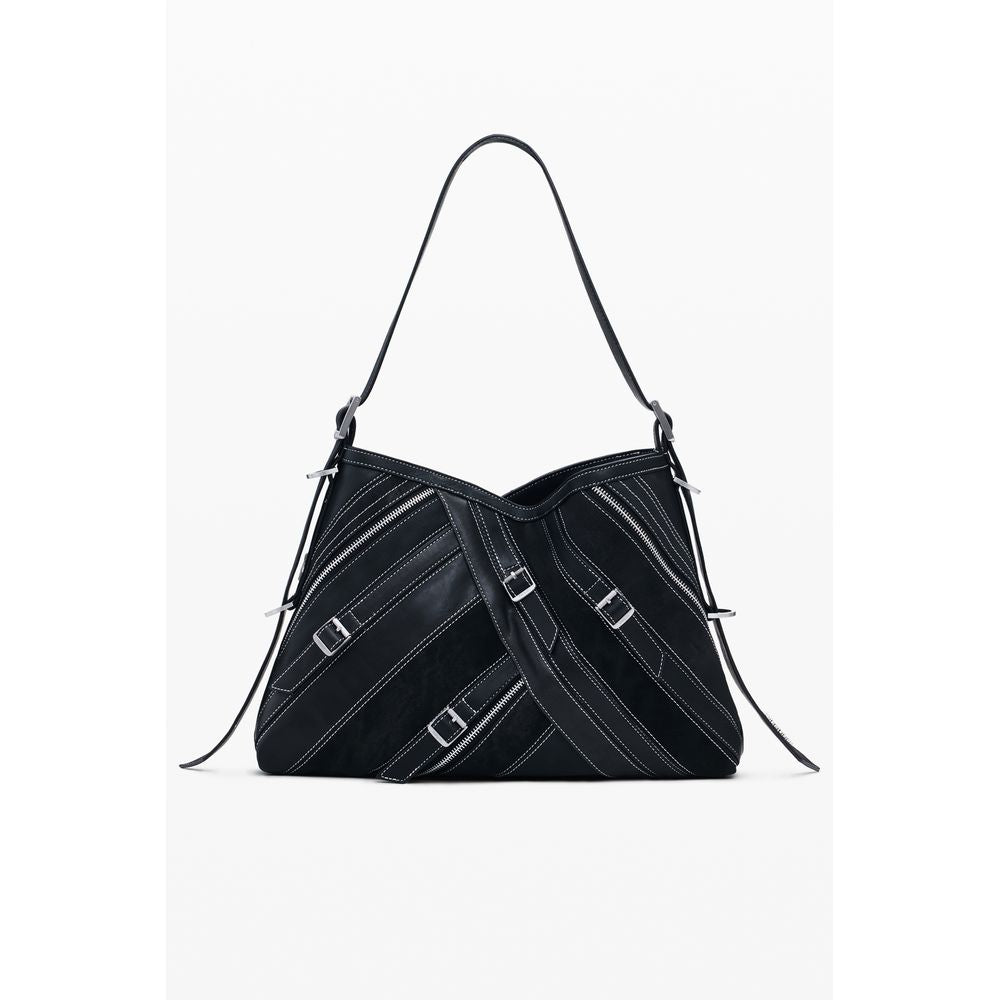 Schwarze Handtasche aus Polyethylen