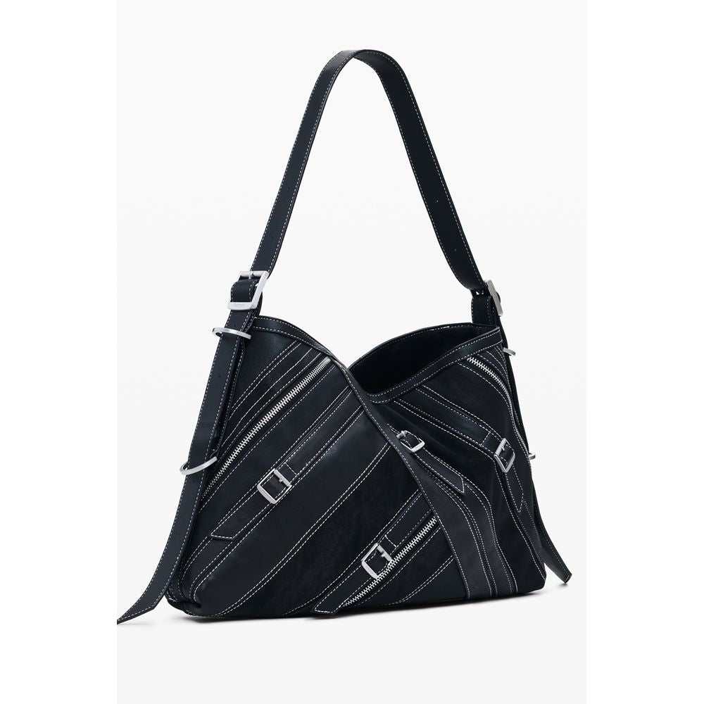 Schwarze Handtasche aus Polyethylen
