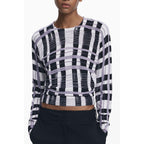 Weißer Viskose Pullover für Frauen
