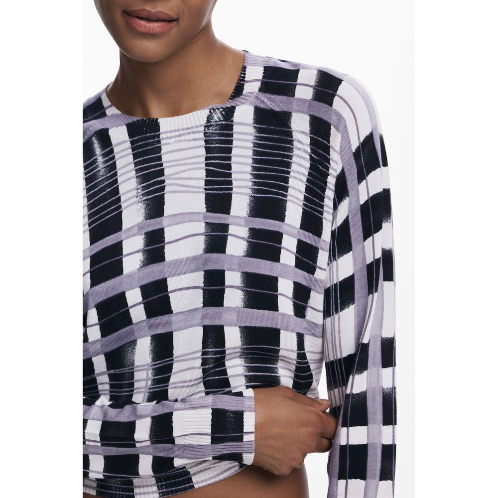 Weißer Viskose Pullover für Frauen