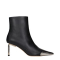 Schwarze Leder-Stiefeletten
