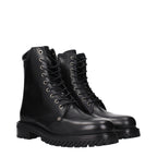 Schwarze Leder-Stiefeletten