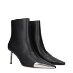 Schwarze Leder-Stiefeletten