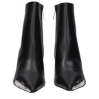 Schwarze Leder-Stiefeletten