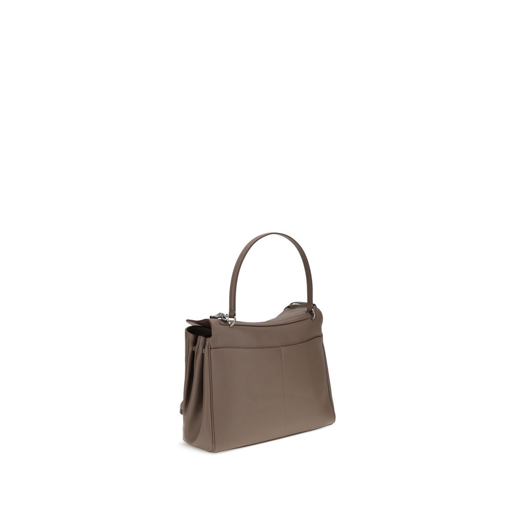 Graue Bos Taurus Kalbsleder Schultertasche